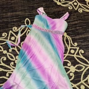 Girls Sleeveless Speechless Dress  Size 16 Lined Sequin Accents Tie Back